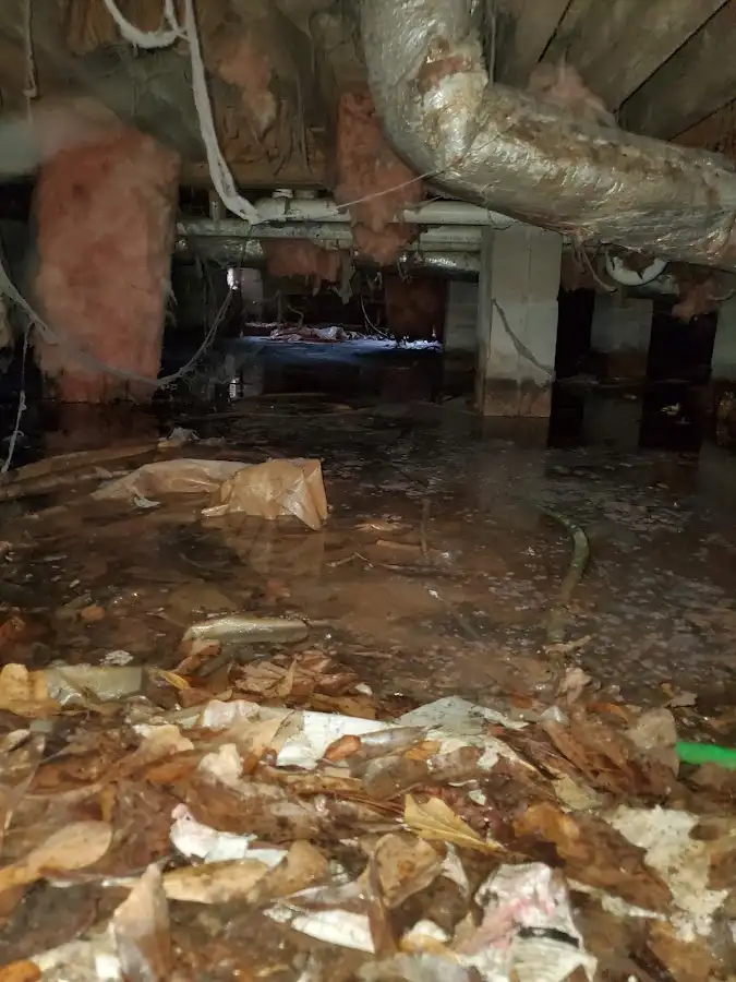 Crawl space flood assessment for Commercial Water Damage Restoration in Duarte
