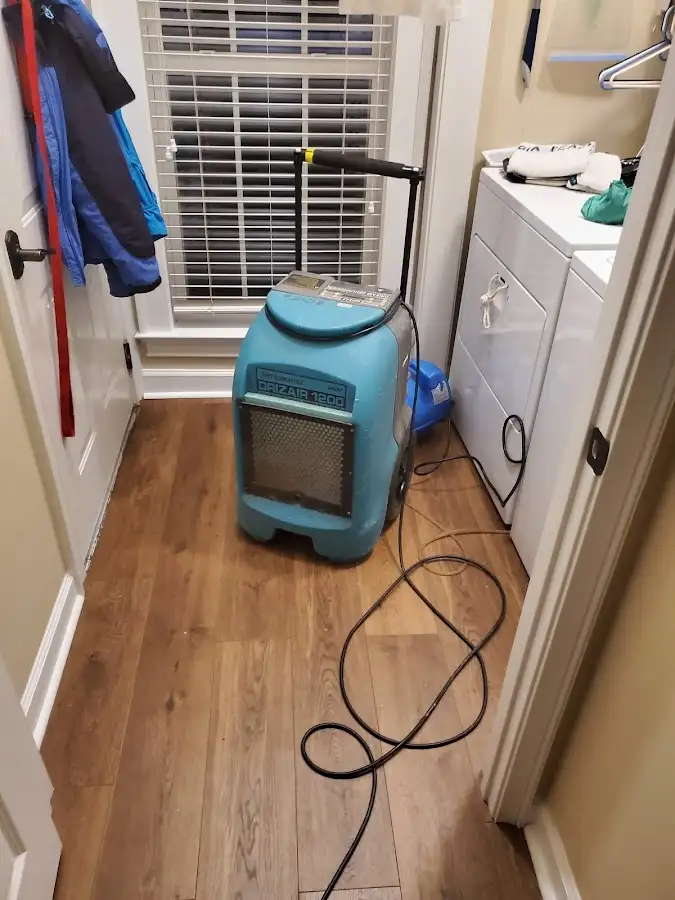 Commercial dehumidifier deployed for Flood Damage Cleanup in Duarte